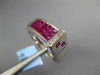2.12CT DIAMOND & AAA RUBY 18KT WHITE GOLD 3D PRINCESS & ROUND ETOILE MENS RING