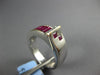 2.12CT DIAMOND & AAA RUBY 18KT WHITE GOLD 3D PRINCESS & ROUND ETOILE MENS RING