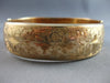 ANTIQUE LARGE 14KT ROSE GOLD 3D HANDCRAFTED FILIGREE CUFF BANGLE BRACELET #27819