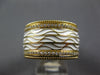 WIDE .45CT DIAMOND & WHITE ENAMEL 18KT YELLOW GOLD MULTI WAVE ETERNITY FUN RING