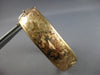 ANTIQUE LARGE 14KT ROSE GOLD 3D HANDCRAFTED FILIGREE CUFF BANGLE BRACELET #27819