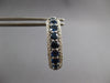 4.90CT DIAMOND & AAA SAPPHIRE 14KT WHITE GOLD INSIDE OUT HOOP HANGING EARRINGS