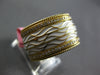 WIDE .45CT DIAMOND & WHITE ENAMEL 18KT YELLOW GOLD MULTI WAVE ETERNITY FUN RING