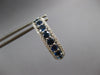 4.90CT DIAMOND & AAA SAPPHIRE 14KT WHITE GOLD INSIDE OUT HOOP HANGING EARRINGS