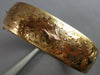 ANTIQUE LARGE 14KT ROSE GOLD 3D HANDCRAFTED FILIGREE CUFF BANGLE BRACELET #27819