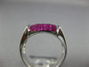 3.10CT AAA RUBY 18KT WHITE GOLD 3D PRINCESS INVISIBLE CLASSIC MULTI ROW FUN RING