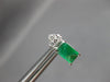 1.22CT DIAMOND & AAA EMERALD 14KT WHITE GOLD 3D EMERALD CUT STUD EARRINGS #27128