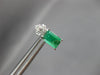 1.22CT DIAMOND & AAA EMERALD 14KT WHITE GOLD 3D EMERALD CUT STUD EARRINGS #27128