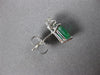 1.22CT DIAMOND & AAA EMERALD 14KT WHITE GOLD 3D EMERALD CUT STUD EARRINGS #27128