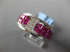 3.53CT DIAMOND & AAA RUBY 18K WHITE GOLD 3D PRINCESS & ROUND INVISIBLE MENS RING