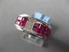 3.53CT DIAMOND & AAA RUBY 18K WHITE GOLD 3D PRINCESS & ROUND INVISIBLE MENS RING