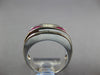 3.53CT DIAMOND & AAA RUBY 18K WHITE GOLD 3D PRINCESS & ROUND INVISIBLE MENS RING