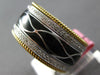 WIDE .46CT DIAMOND & BLACK ENAMEL 18KT YELLOW GOLD MULTI WAVE ETERNITY FUN RING