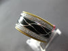 WIDE .46CT DIAMOND & BLACK ENAMEL 18KT YELLOW GOLD MULTI WAVE ETERNITY FUN RING
