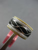 WIDE .46CT DIAMOND & BLACK ENAMEL 18KT YELLOW GOLD MULTI WAVE ETERNITY FUN RING