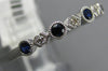 .34CT DIAMOND & AAA SAPPHIRE 14KT WHITE GOLD 3D ROUND FILIGREE ANNIVERSARY RING