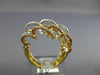 ESTATE LARGE .89CT DIAMOND 18KT TRI COLOR GOLD 3D MULTI ROW WAVE FUN RING