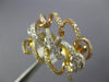 ESTATE LARGE .89CT DIAMOND 18KT TRI COLOR GOLD 3D MULTI ROW WAVE FUN RING