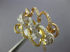 ESTATE LARGE .89CT DIAMOND 18KT TRI COLOR GOLD 3D MULTI ROW WAVE FUN RING