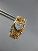 ESTATE .15CT DIAMOND 14KT WHITE & ROSE GOLD HEART SHAPE CLIP ON HANGING EARRINGS