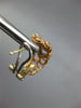 ESTATE .15CT DIAMOND 14KT WHITE & ROSE GOLD HEART SHAPE CLIP ON HANGING EARRINGS