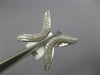 ESTATE LARGE .70CT DIAMOND 18K WHITE GOLD 3D MULTI ROW PAVE V SHAPE TENSION RING