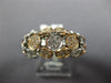 ESTATE WIDE 1.11CT DIAMOND 18KT WHITE AND ROSE GOLD 3D CIRCULAR PAVE FUN RING