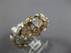 ESTATE WIDE 1.11CT DIAMOND 18KT WHITE AND ROSE GOLD 3D CIRCULAR PAVE FUN RING