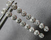 ESTATE .54CT DIAMOND 14KT WHITE GOLD 3D ETOILE BAR BEZEL HANGING EARRINGS #27130