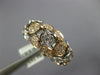 ESTATE WIDE 1.11CT DIAMOND 18KT WHITE AND ROSE GOLD 3D CIRCULAR PAVE FUN RING