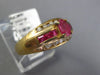.96CT DIAMOND & AAA RUBY 14KT YELLOW GOLD OVAL PRINCESS & ROUND FRIENDSHIP RING