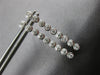 ESTATE .54CT DIAMOND 14KT WHITE GOLD 3D ETOILE BAR BEZEL HANGING EARRINGS #27130