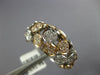 ESTATE WIDE 1.11CT DIAMOND 18KT WHITE AND ROSE GOLD 3D CIRCULAR PAVE FUN RING