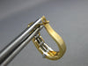 WIDE .74CT DIAMOND 14KT 2 TONE GOLD 3D PRINCESS UMBRELLA HUGGIE HANGING EARRINGS