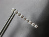 ESTATE .54CT DIAMOND 14KT WHITE GOLD 3D ETOILE BAR BEZEL HANGING EARRINGS #27130