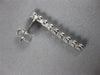 ESTATE .54CT DIAMOND 14KT WHITE GOLD 3D ETOILE BAR BEZEL HANGING EARRINGS #27130