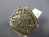 LARGE 2.36CT DIAMOND 18KT 2 TONE GOLD 3D MULTI ROW CRISS CROSS ANNIVERSARY RING