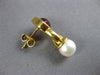 2.26CT AAA PINK TOURMALINE & SOUTH SEA PEARL 18KT YELLOW GOLD 3D EARRINGS #27123