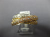 WIDE .75CT DIAMOND 18KT TRI COLOR GOLD 3D MULTI ROW TRINITY SEMI ETERNITY RING