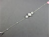 .51CT DIAMOND 18K WHITE GOLD ROUND & BAGUETTE 4 LEAF CLOVER FLOWER LOVE BRACELET