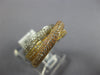 WIDE .75CT DIAMOND 18KT TRI COLOR GOLD 3D MULTI ROW TRINITY SEMI ETERNITY RING