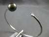 .06CT DIAMOND & AAA TAHITIAN PEARL 14KT WHITE GOLD 3D SOLITAIRE BANGLE BRACELET