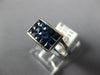 1.77CT AAA SAPPHIRE 18K WHITE GOLD PRINCESS INVISIBLE MULTI ROW RECTANGULAR RING