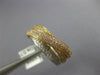 WIDE .75CT DIAMOND 18KT TRI COLOR GOLD 3D MULTI ROW TRINITY SEMI ETERNITY RING
