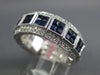 3.76CT DIAMOND & AAA SAPPHIRE 18KT WHITE GOLD PRINCESS ETERNITY ANNIVERSARY RING