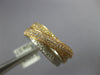 WIDE .75CT DIAMOND 18KT TRI COLOR GOLD 3D MULTI ROW TRINITY SEMI ETERNITY RING