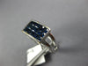 1.77CT AAA SAPPHIRE 18K WHITE GOLD PRINCESS INVISIBLE MULTI ROW RECTANGULAR RING