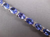 LARGE 26CT DIAMOND & AAA TANZANITE 14KT WHITE GOLD OVAL & ROUND TENNIS BRACELET
