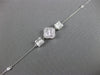 .51CT DIAMOND 18K WHITE GOLD ROUND & BAGUETTE 4 LEAF CLOVER FLOWER LOVE BRACELET