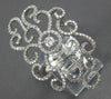 EXTRA LARGE 1.17CT DIAMOND 14KT WHITE GOLD 3D FILIGREE SOLITAIRE FLORAL FUN RING